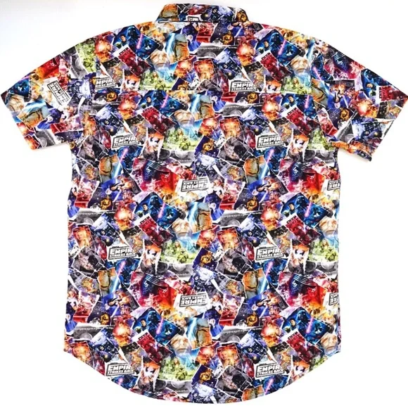 Star Wars Empire Strikes Back 40th Skywalker Saga Collage Camp Shirt SMALL - NEW - Picture 2 of 2